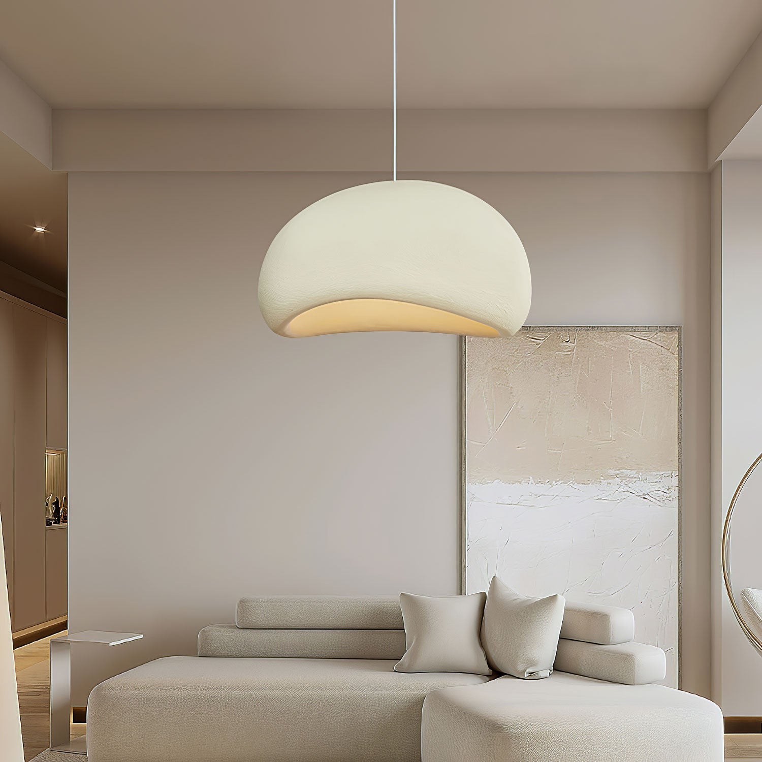 Sculptural Polystyrene Plug-In Pendant Light
