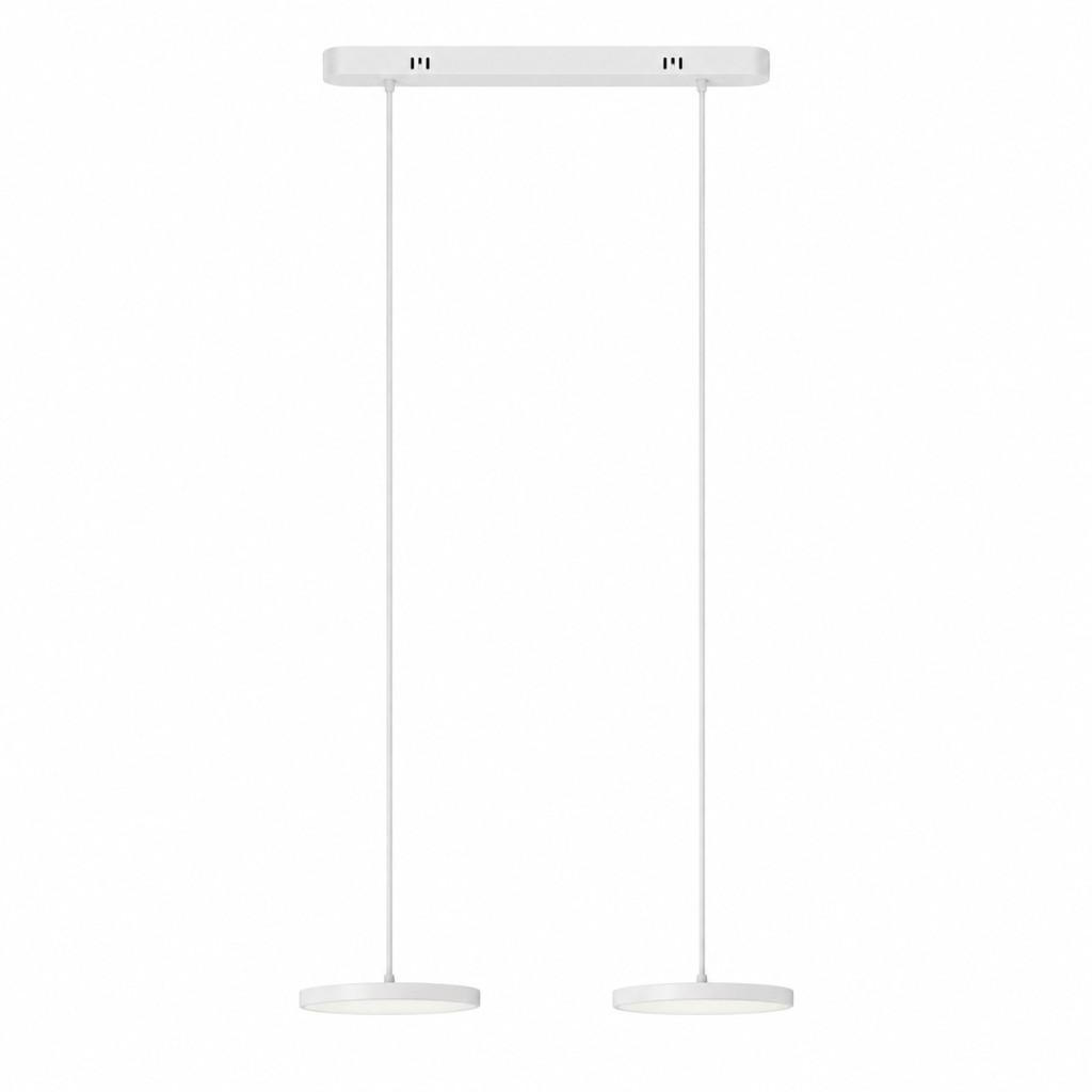 Witte hanglamp met 2 lichtpunten