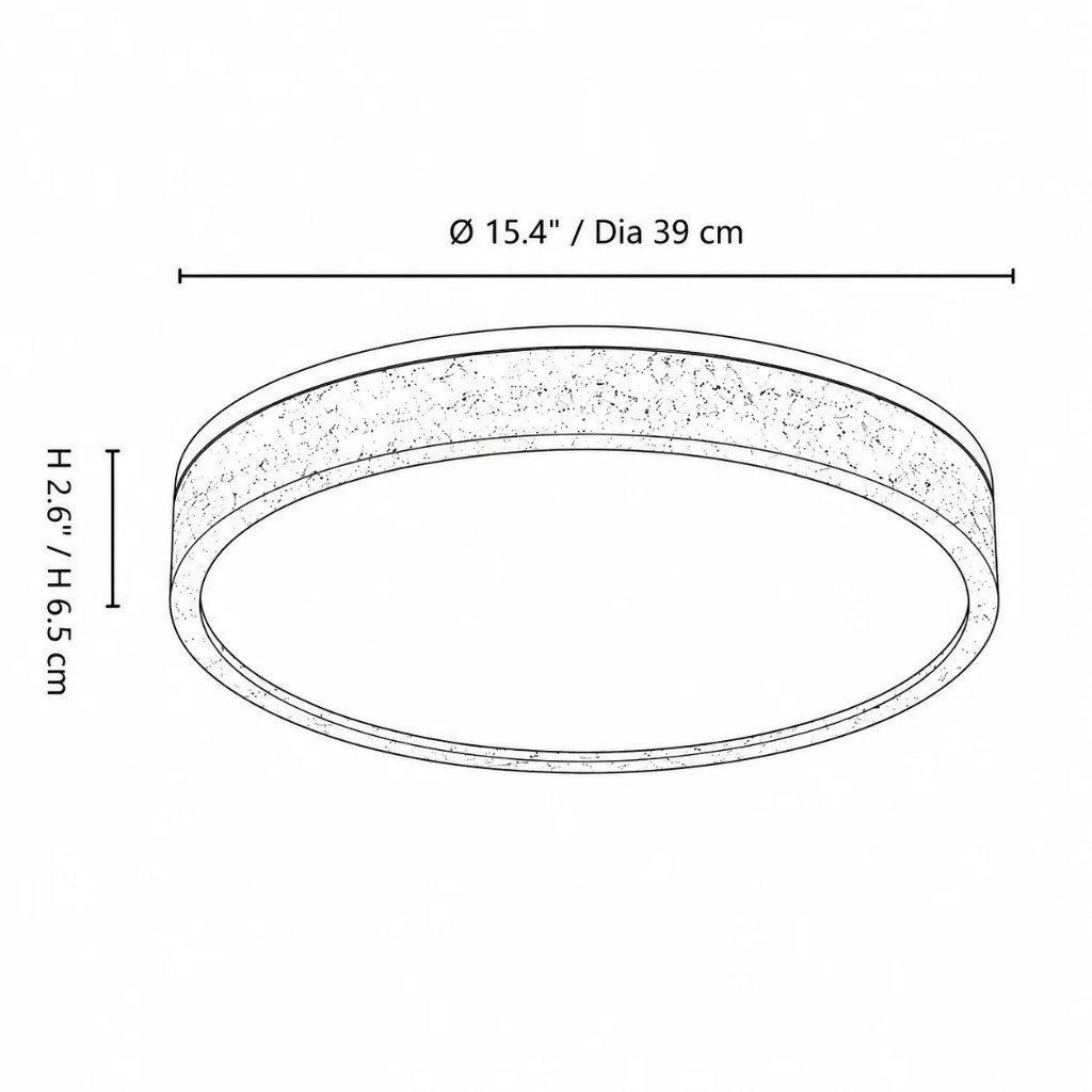 Rond Ø 39 cm H 6,5 cm