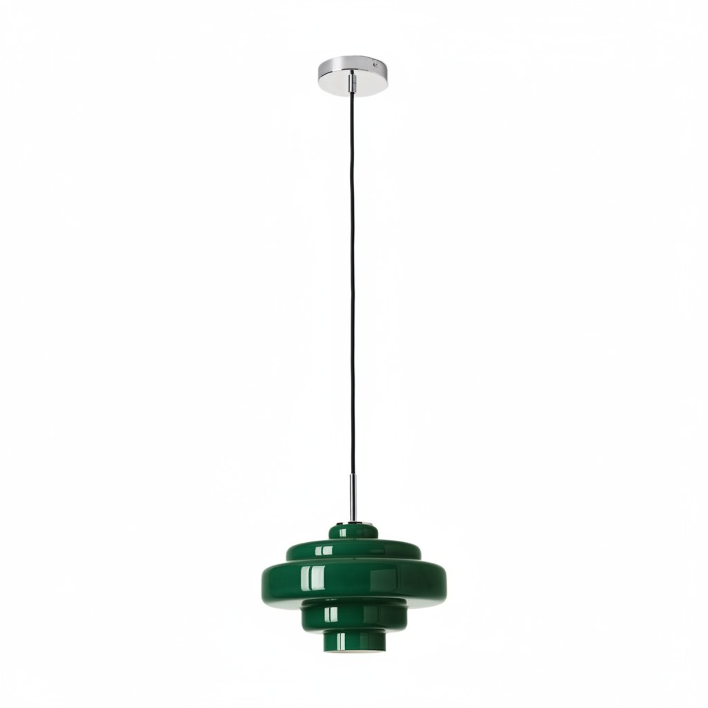 Koloro Colored Glass Shade Pendant Lamp – Adjustable Suspension Modern Interior Lighting Fixture 64