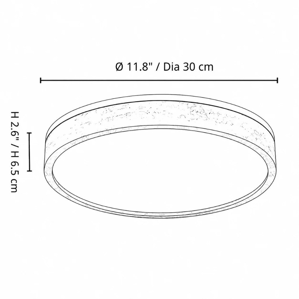 Rond Ø 30 cm H 6,5 cm