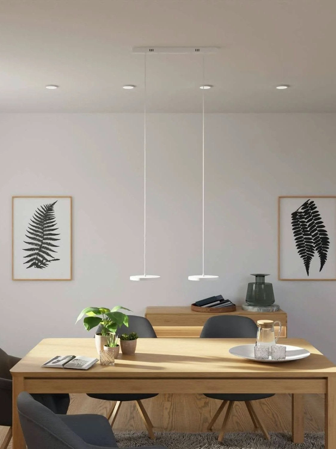 Minimalist Multi Head Pendant Light – Circular Design for Kitchen 9