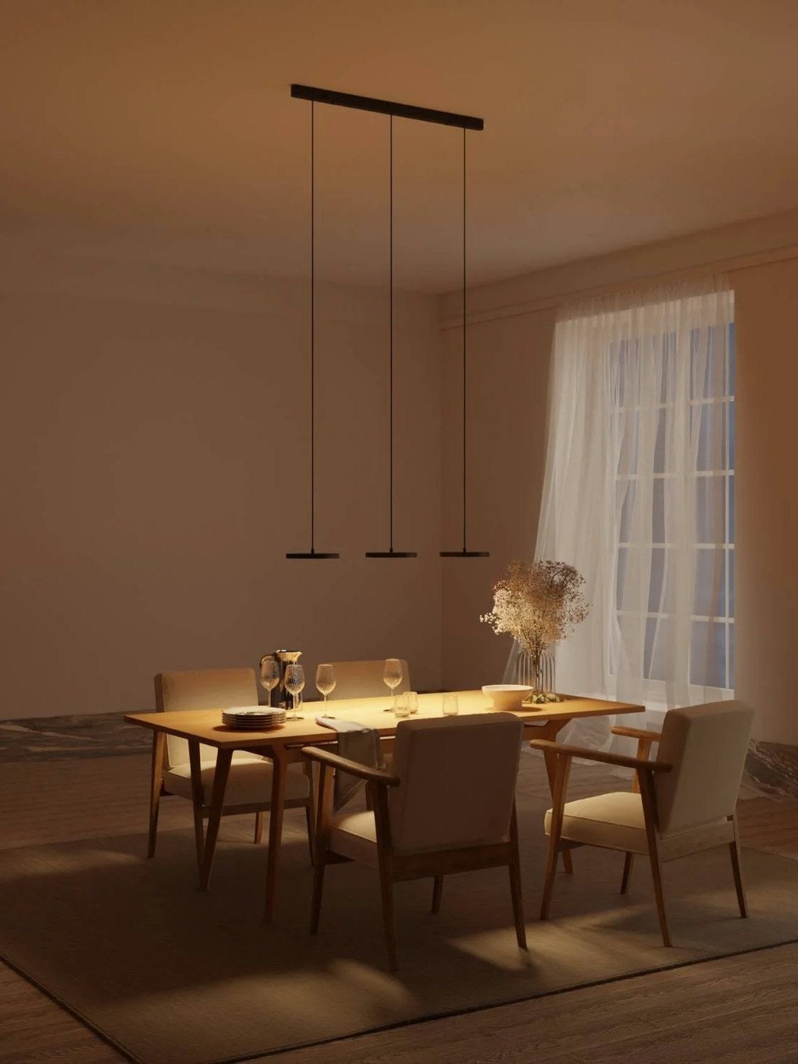 Minimalist Multi Head Pendant Light – Circular Design for Kitchen 31