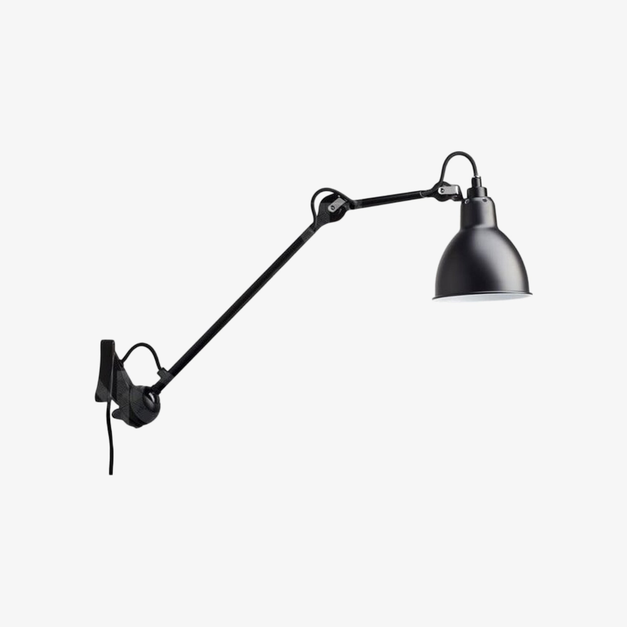 Zwarte Articula wandlamp met draaibare arm, model B