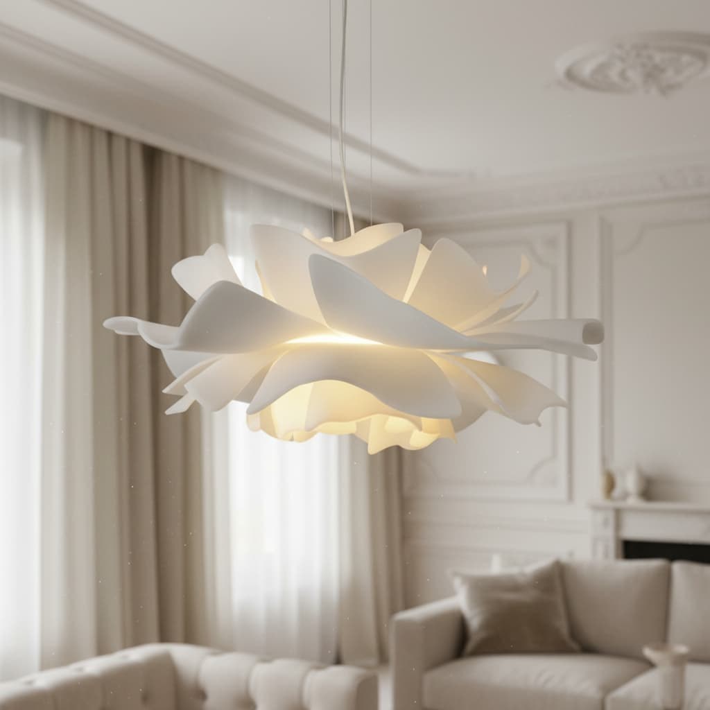 Flora Nordic Floral Sculptural Pendant Lamp - Artistic Decorative Lamp for Living Room 10