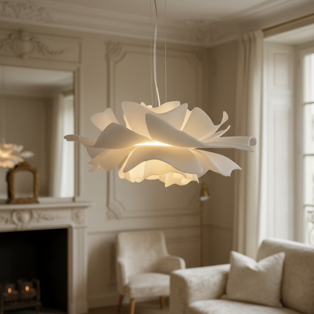 Flora Nordic Floral Sculptural Pendant Lamp - Artistic Decorative Lamp for Living Room 12