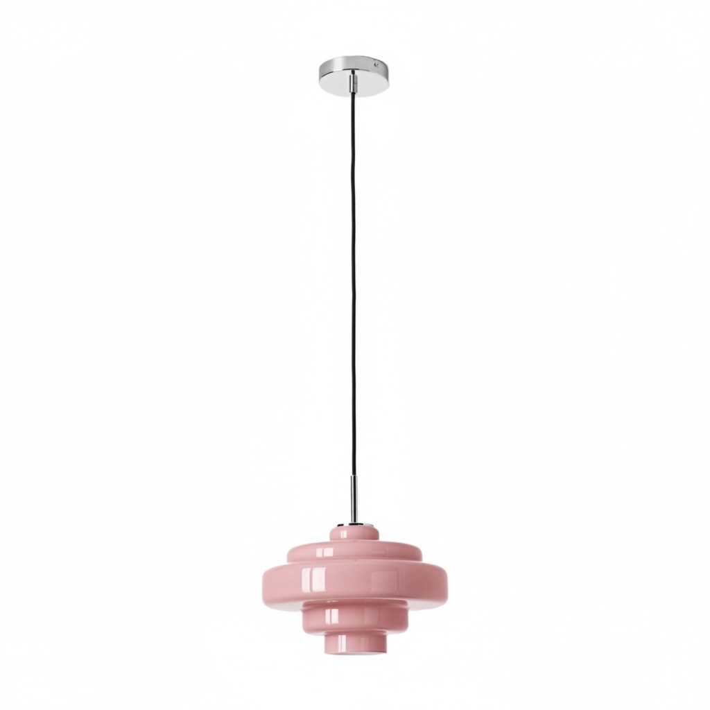 Koloro Colored Glass Shade Pendant Lamp – Adjustable Suspension Modern Interior Lighting Fixture 12