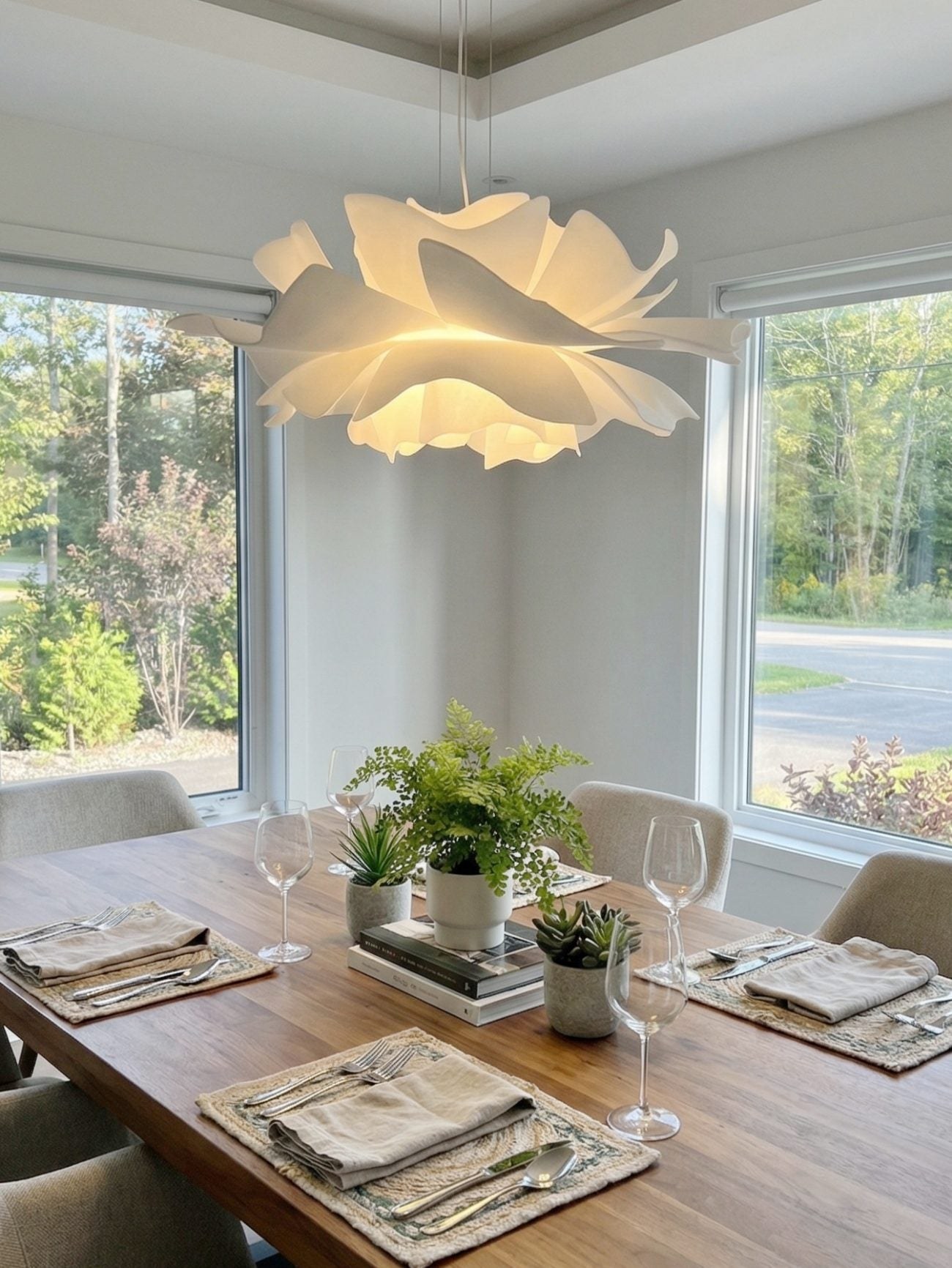 Flora Nordic Floral Sculptural Pendant Lamp - Artistic Decorative Lamp for Living Room 2