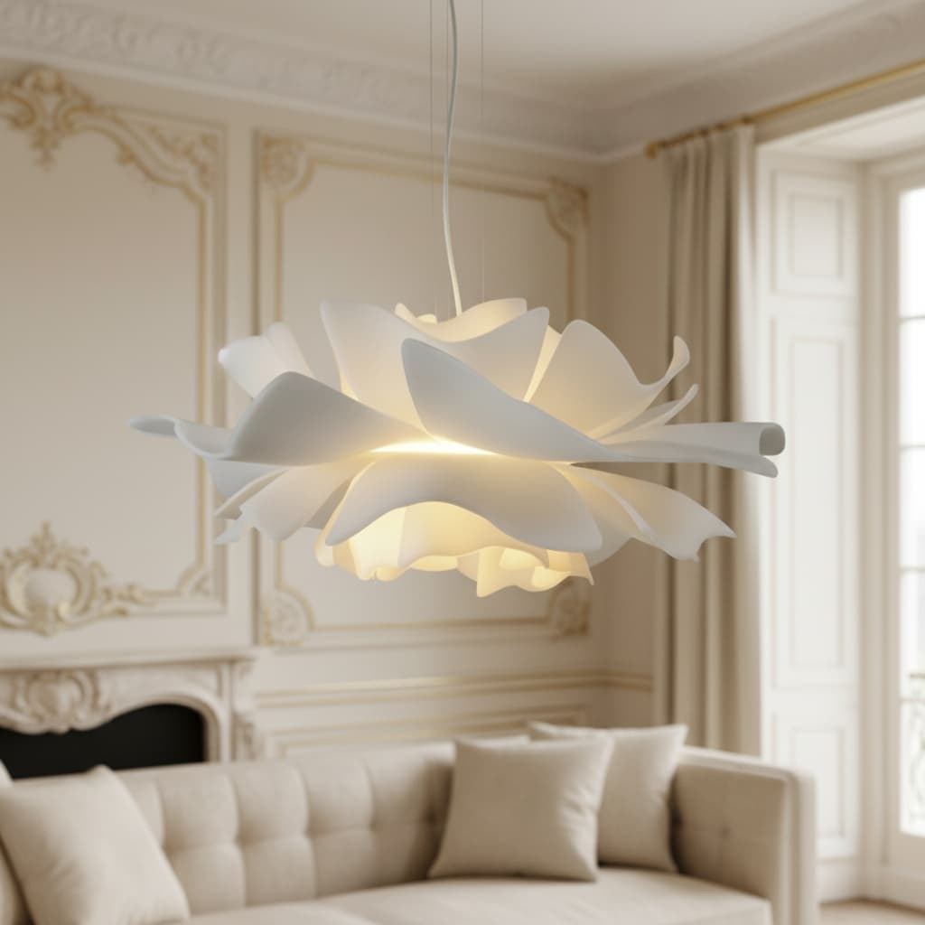 Flora Nordic Floral Sculptural Pendant Lamp - Artistic Decorative Lamp for Living Room 11