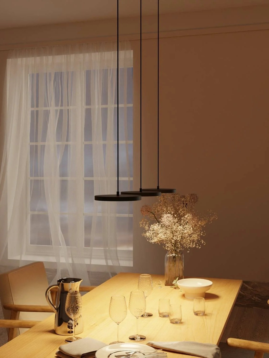 Minimalist Multi Head Pendant Light – Circular Design for Kitchen 28