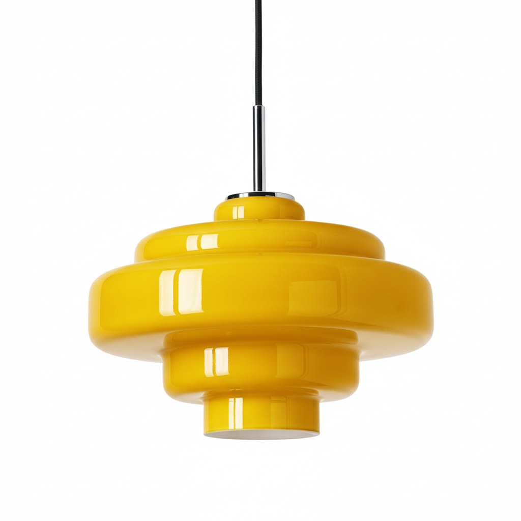 Koloro Colored Glass Shade Pendant Lamp – Adjustable Suspension Modern Interior Lighting Fixture 28