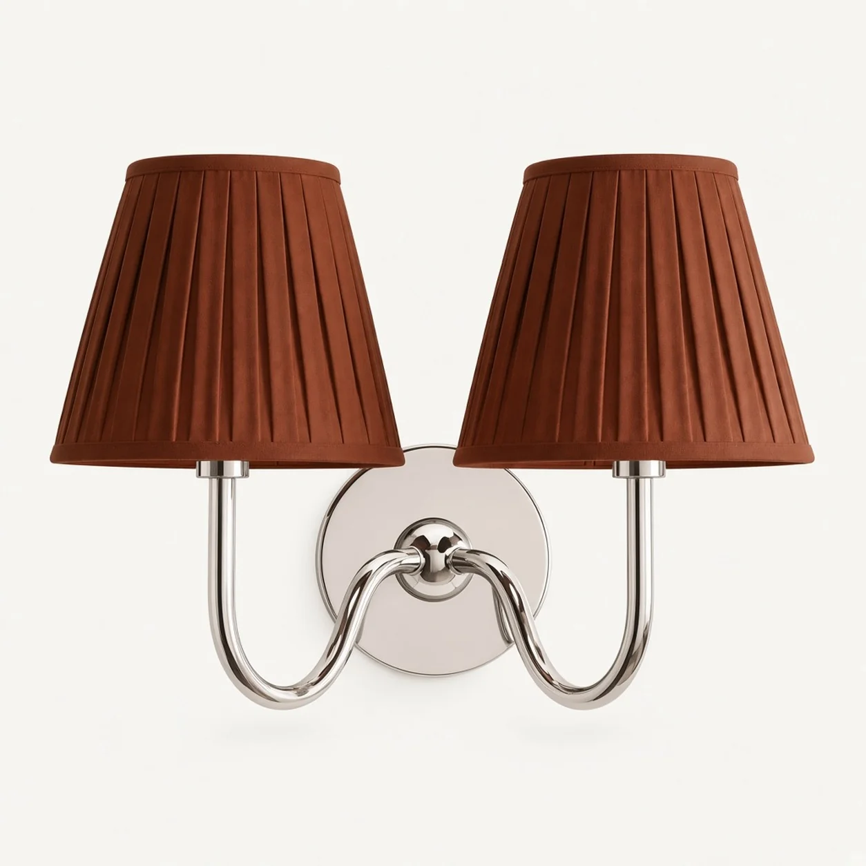 2-lichts chroom rood geplooid