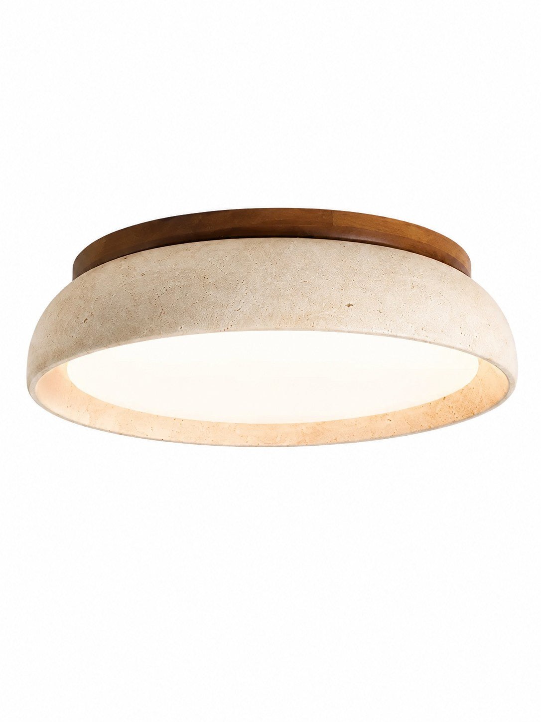Travira Sculptural Travertine Ceiling Fixture - Soft Ambient Light for Bedroom Living Room or Entryway 3