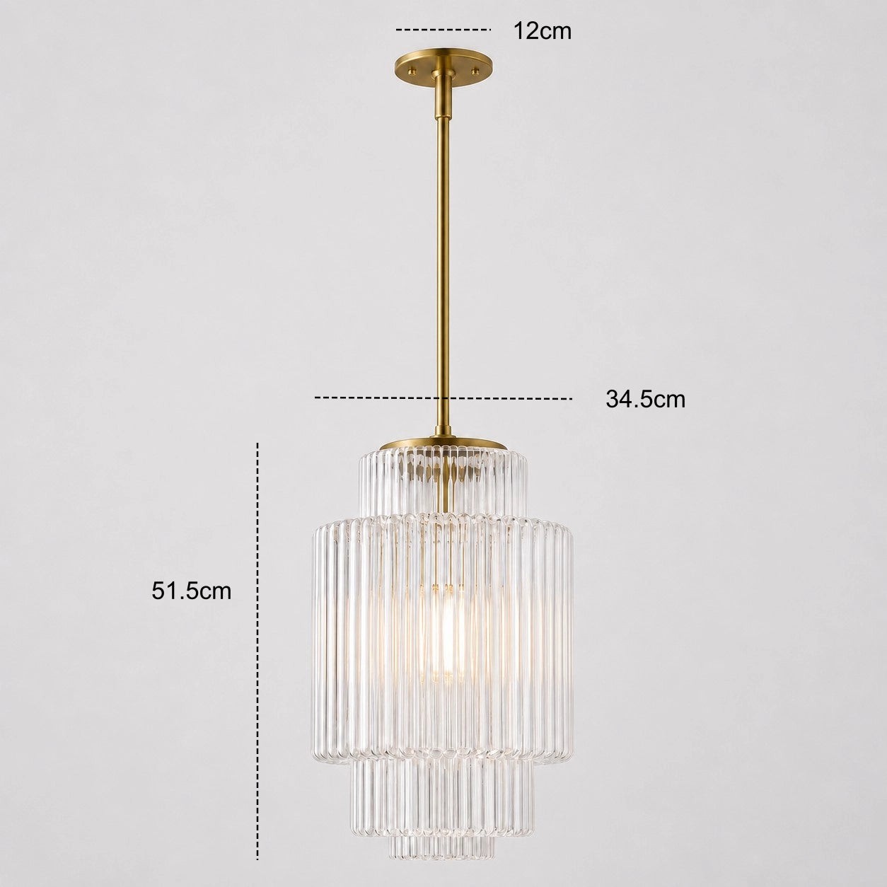 Antique Brass Tiered Opal White Glass Pendant Light