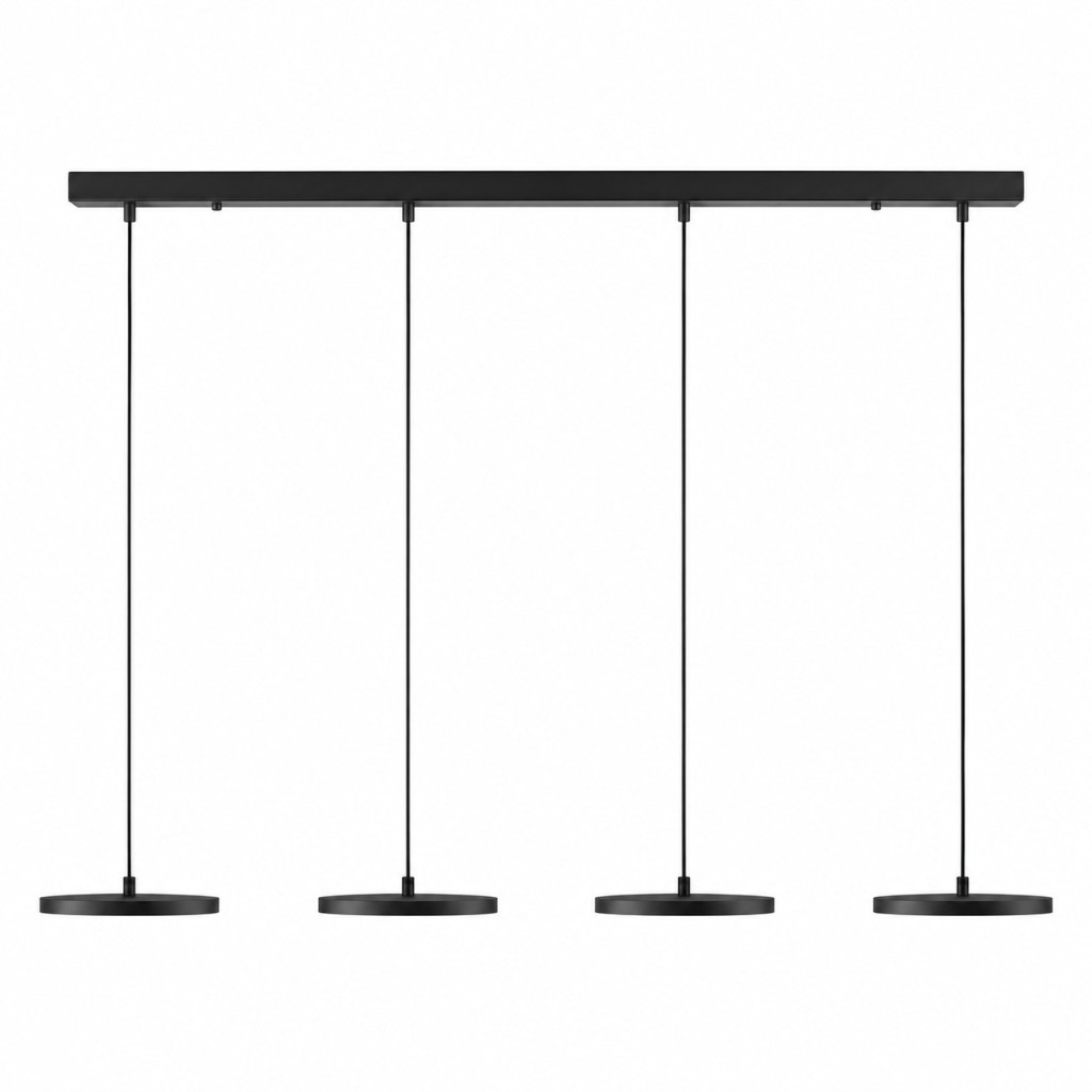 Zwarte hanglamp met 4 lichtpunten