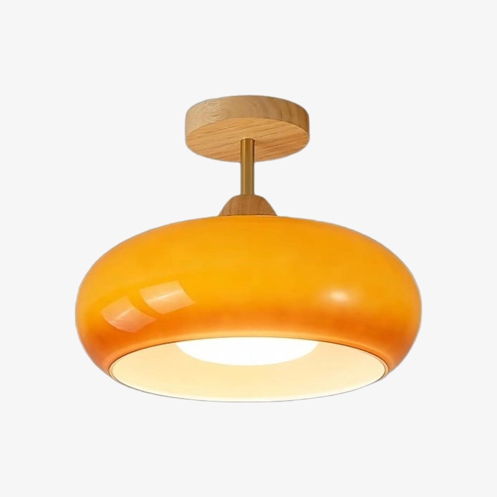 Oranje Bauvia glazen plafondlamp