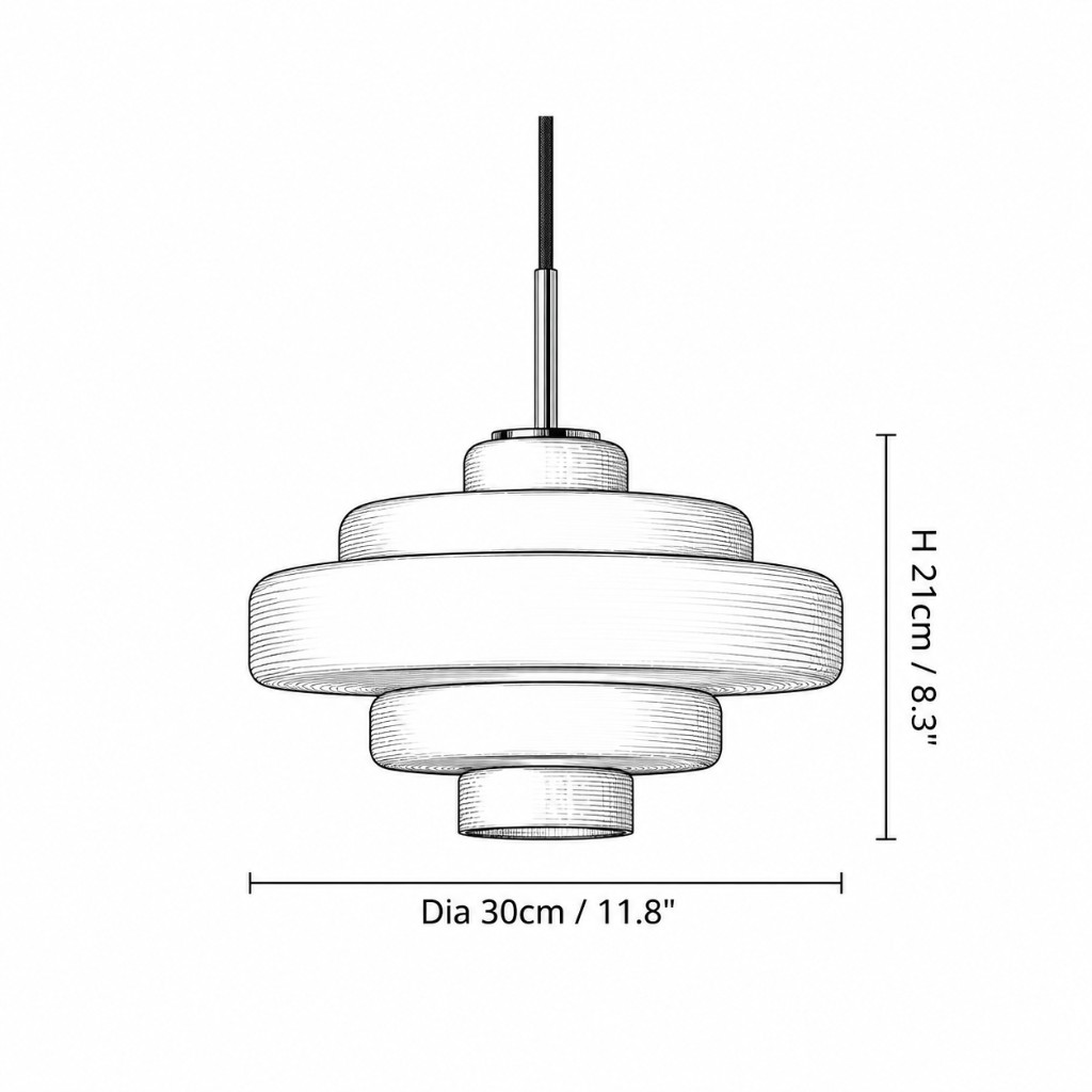 Schaaltekening van Koloro Millie, diameter 30 cm, hoogte 21 cm