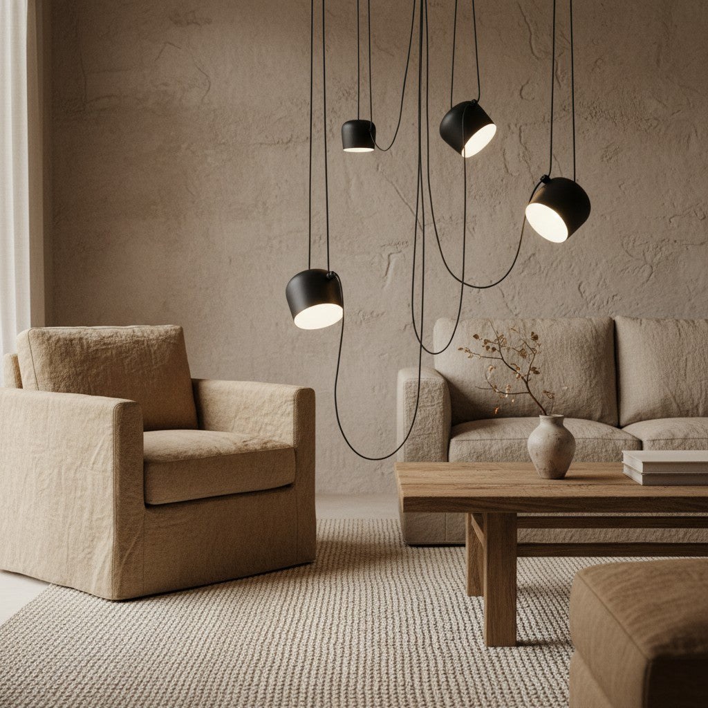Axiomorna Minimalist Adjustable Modern Pendant Lamp - Sleek LED Hanging Light for Any Space N02 12