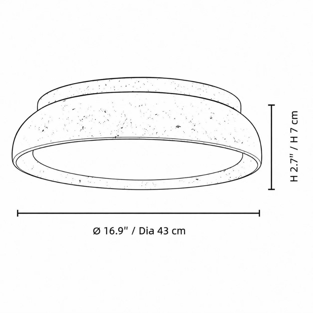 Platte trommel Ø 43 cm H 7 cm