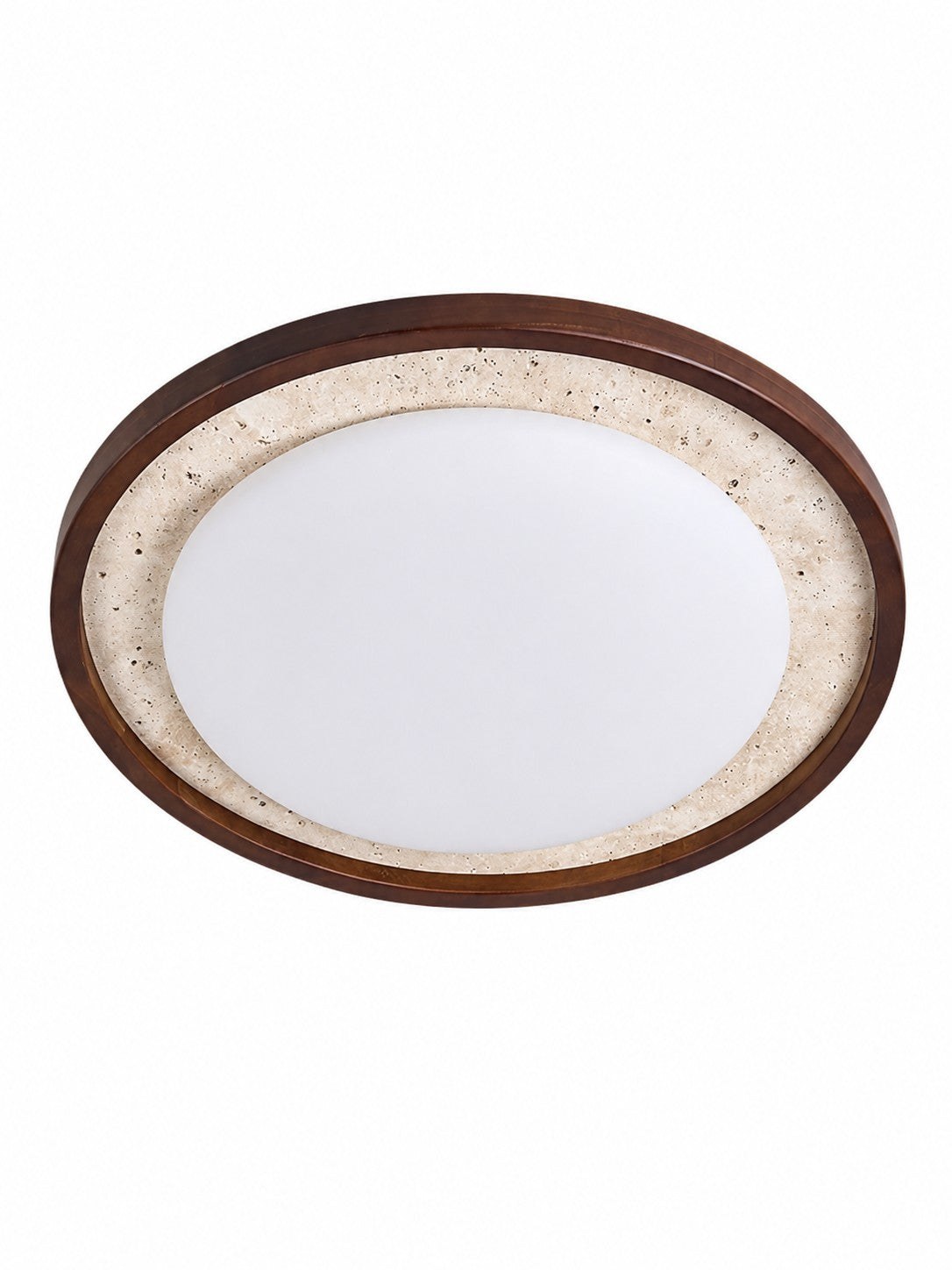 Travira Sculptural Travertine Ceiling Fixture - Soft Ambient Light for Bedroom Living Room or Entryway 18