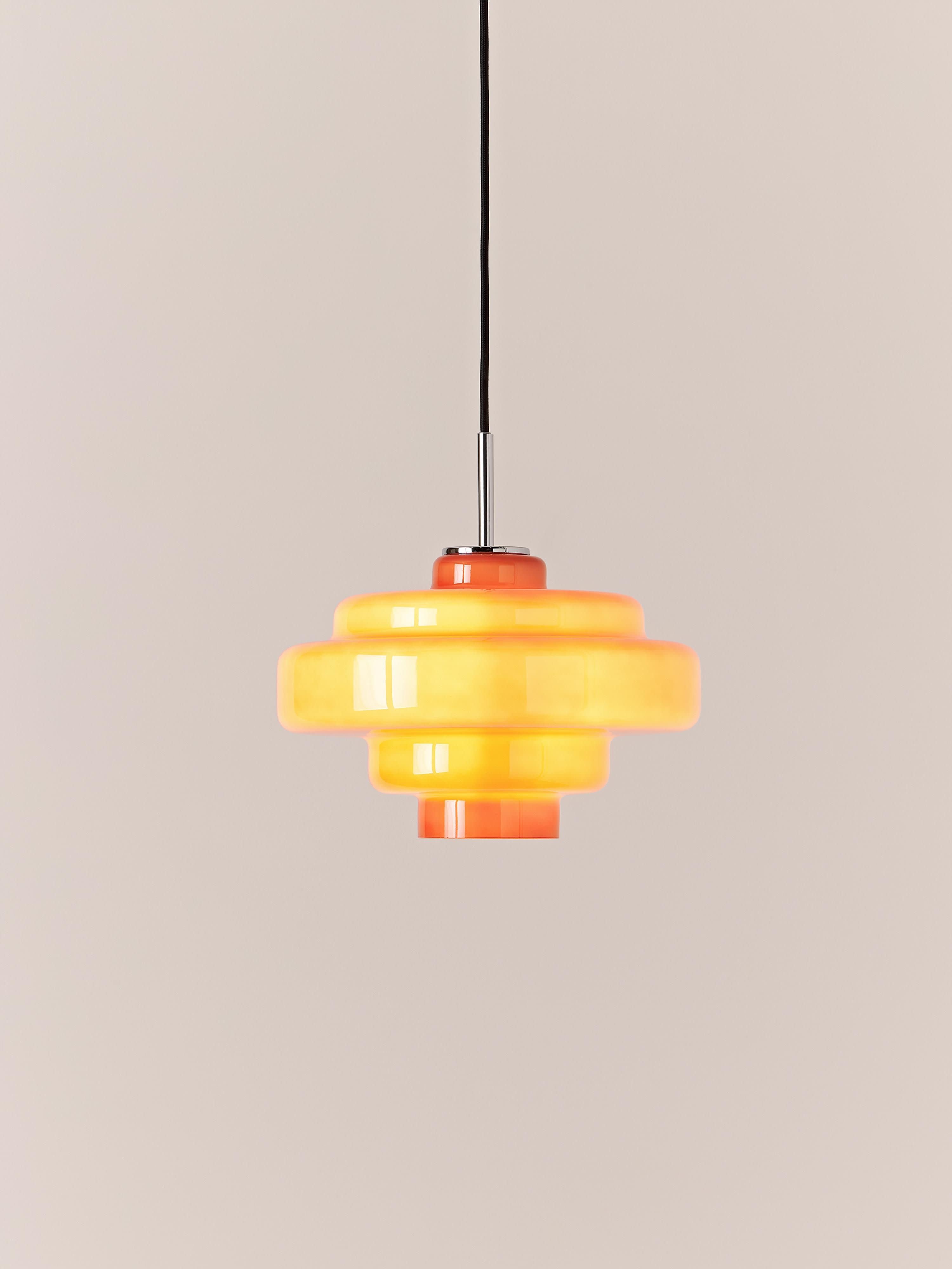 Koloro Colored Glass Shade Pendant Lamp – Adjustable Suspension Modern Interior Lighting Fixture 98