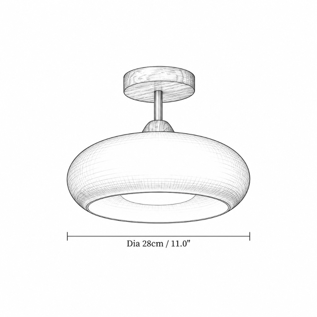 Bauvia plafondlamp, diameter Ø 28 cm / 11,0 inch