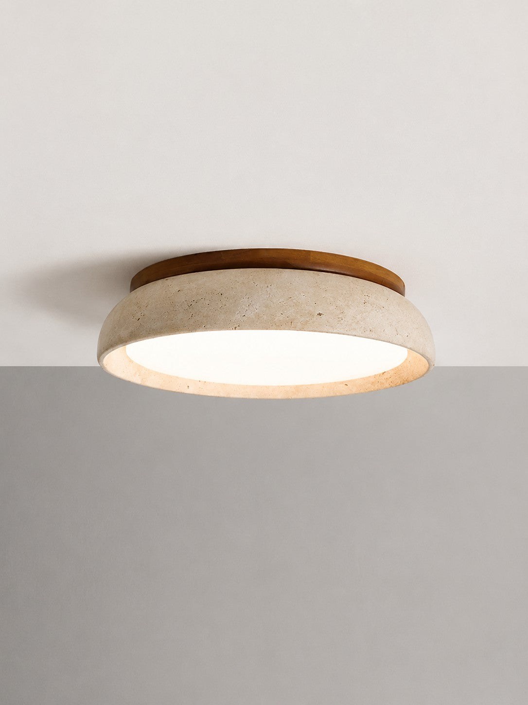 Travira Sculptural Travertine Ceiling Fixture - Soft Ambient Light for Bedroom Living Room or Entryway 6