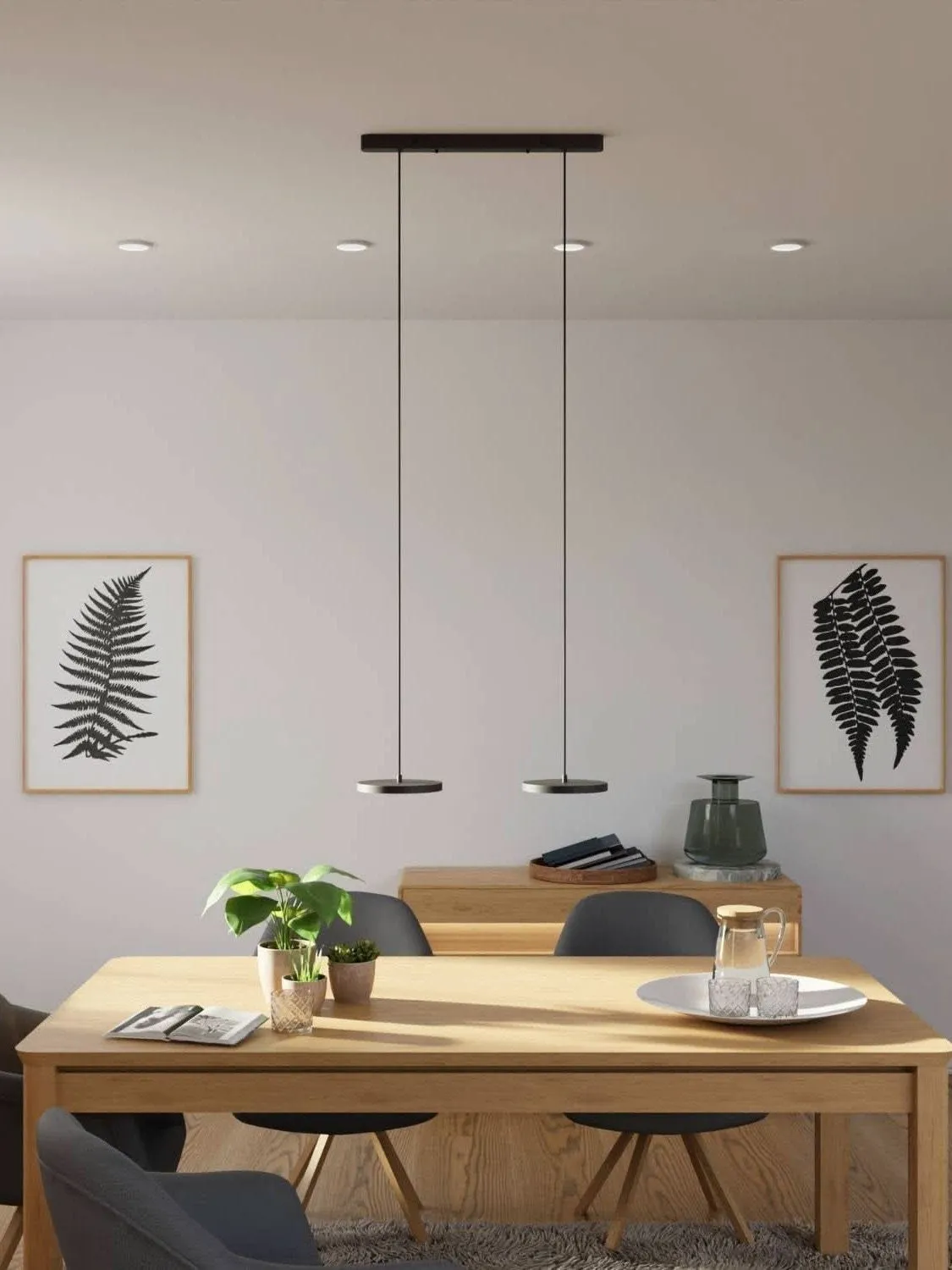 Minimalist Multi Head Pendant Light – Circular Design for Kitchen 21