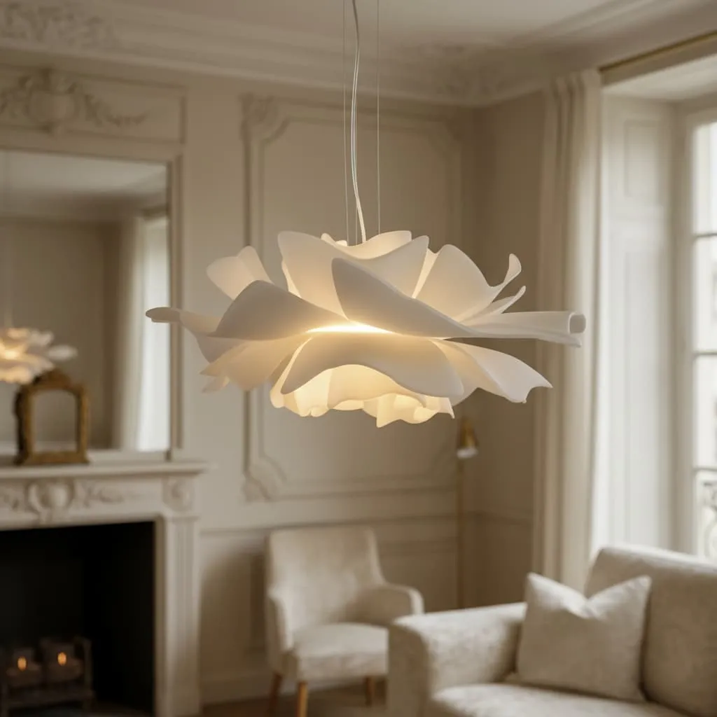 Flora Nordic Floral Sculptural Pendant Lamp - Artistic Decorative Lamp for Living Room 12