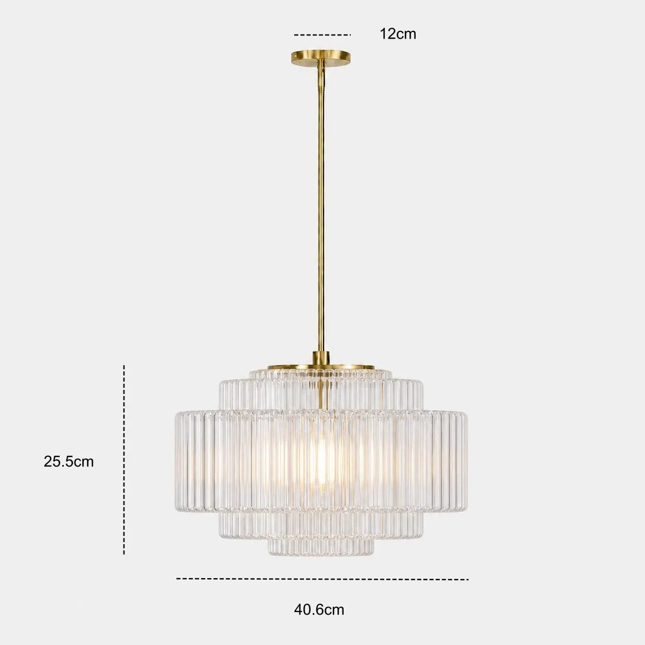 Antique Brass Tiered Opal White Glass Pendant Light