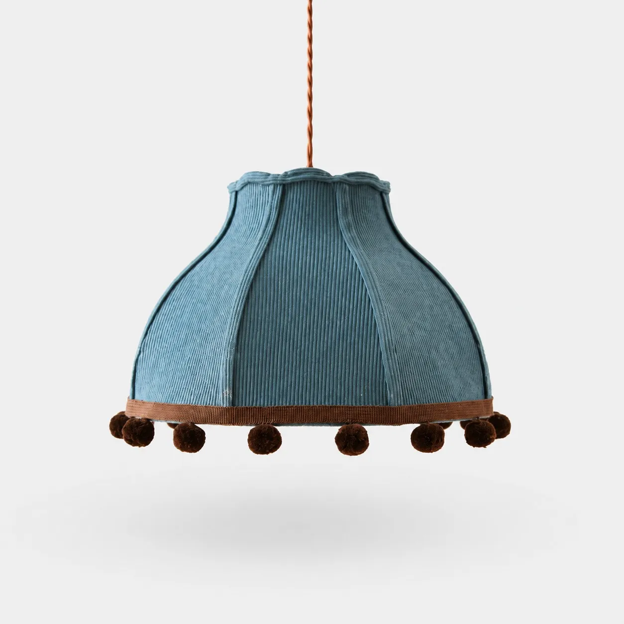 Azure Blue fabric pendant light