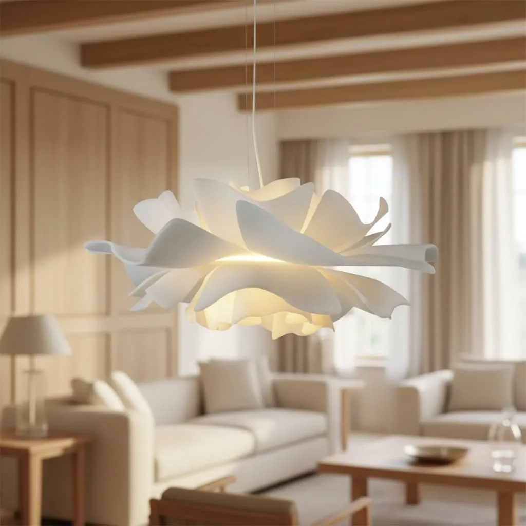 Flora Nordic Floral Sculptural Pendant Lamp - Artistic Decorative Lamp for Living Room 13