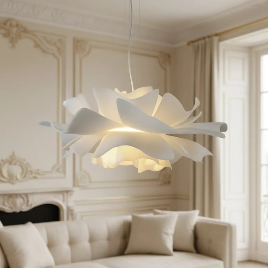 Flora Nordic Floral Sculptural Pendant Lamp - Artistic Decorative Lamp for Living Room 11