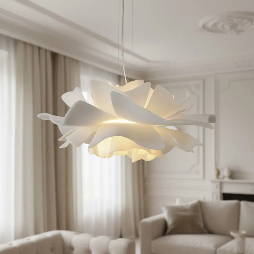 Flora Nordic Floral Sculptural Pendant Lamp - Artistic Decorative Lamp for Living Room 10