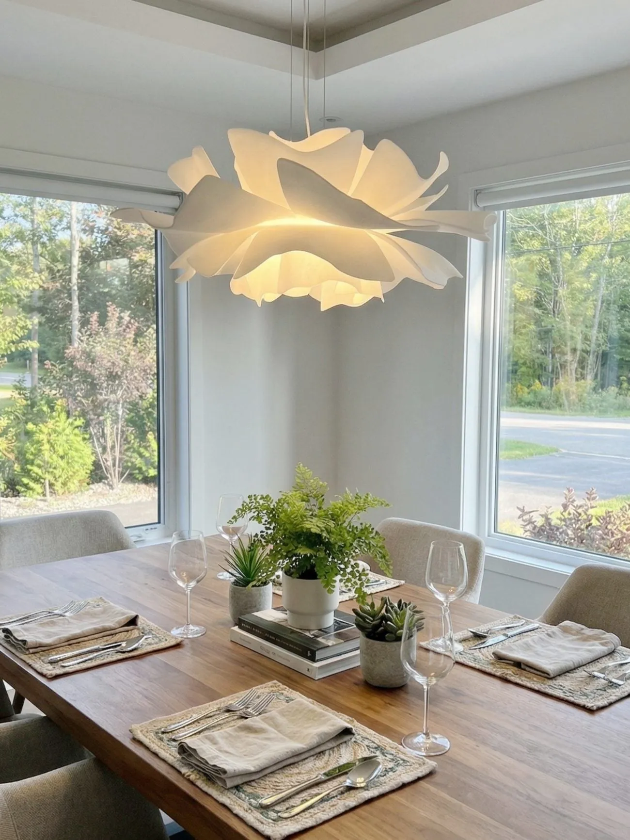 Flora Nordic Floral Sculptural Pendant Lamp - Artistic Decorative Lamp for Living Room 2