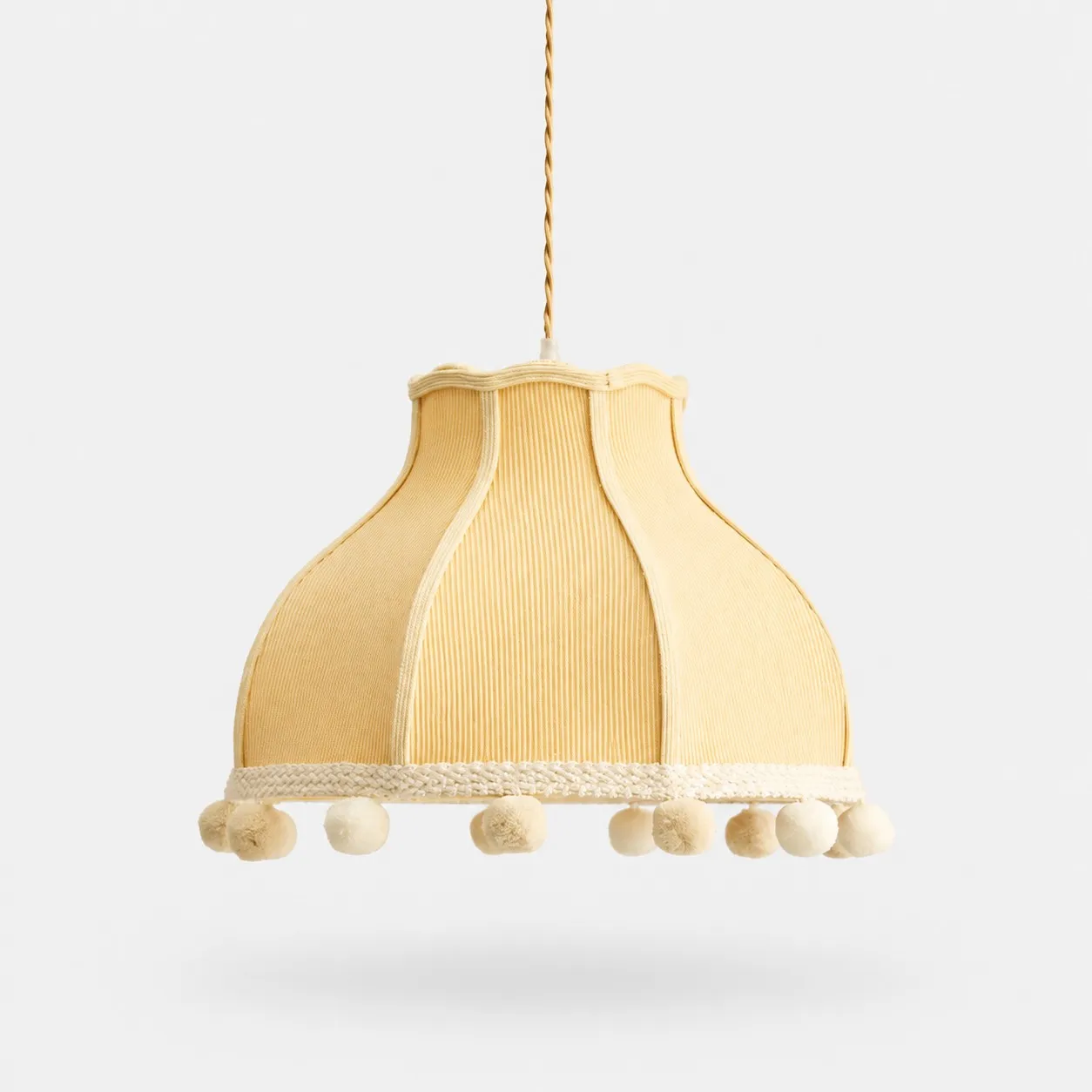 Lemon Yellow fabric pendant light
