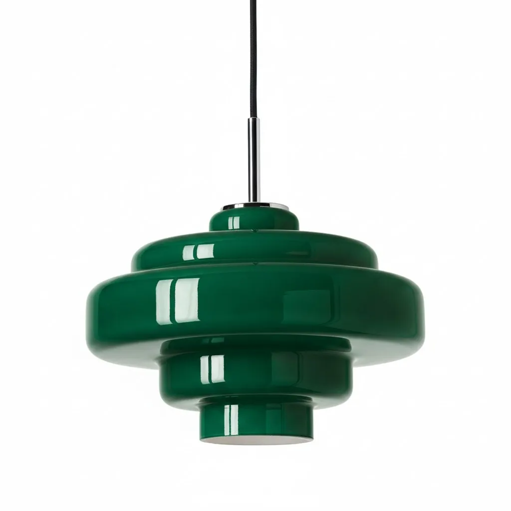 Koloro Colored Glass Shade Pendant Lamp – Adjustable Suspension Modern Interior Lighting Fixture 65