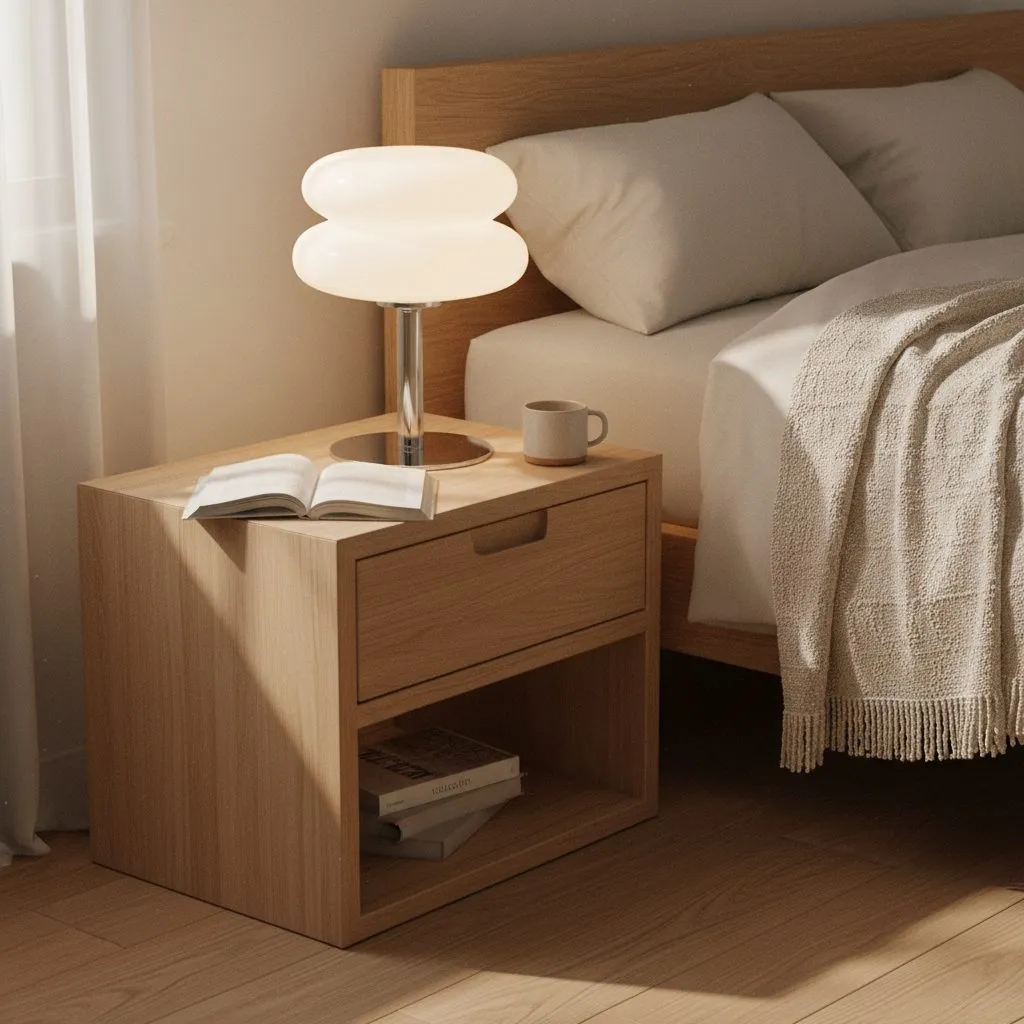 Marta Modern Bauhaus Glass Table Lamp