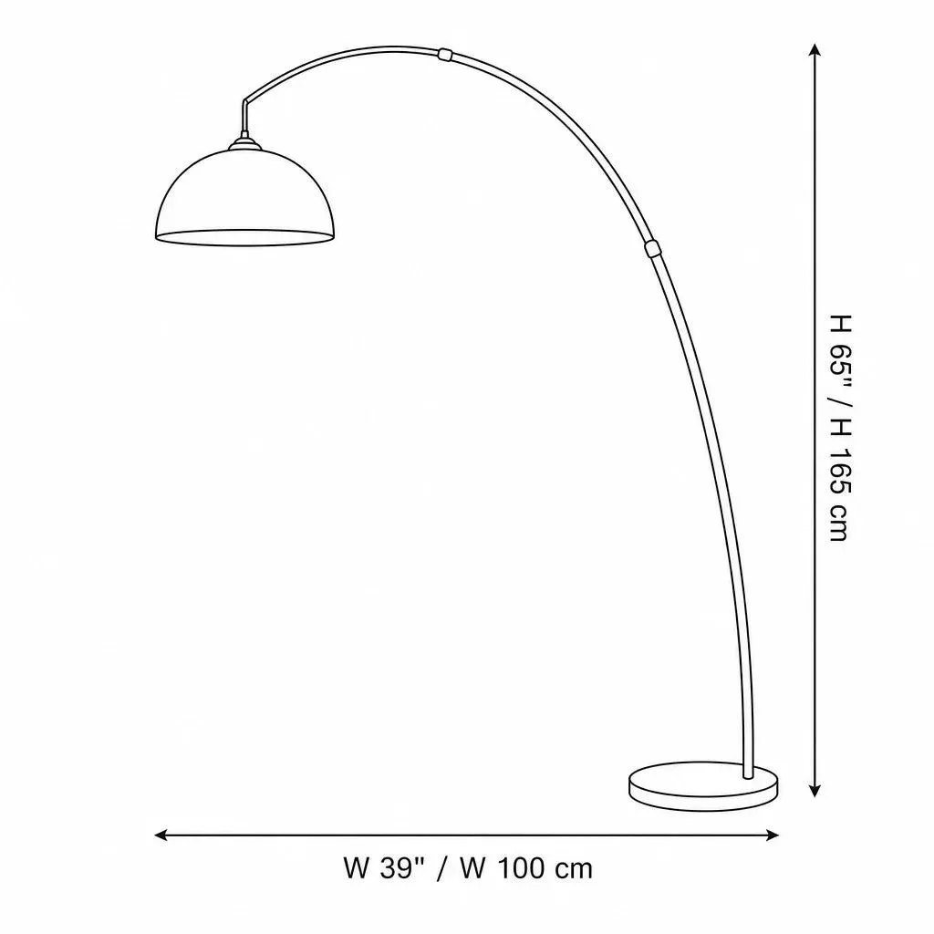 Schéma Odessa arc, largeur 39 pouces