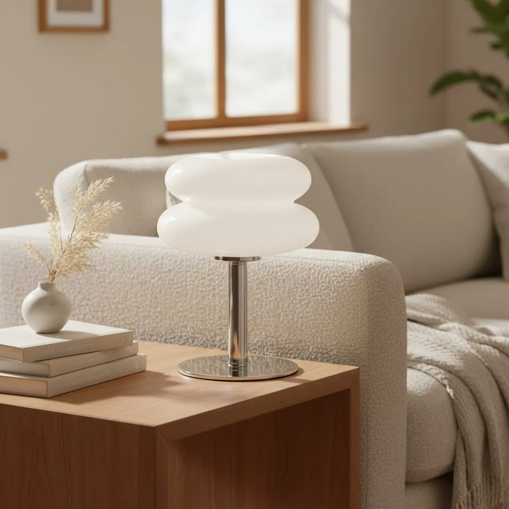 Marta Modern Bauhaus Glass Table Lamp