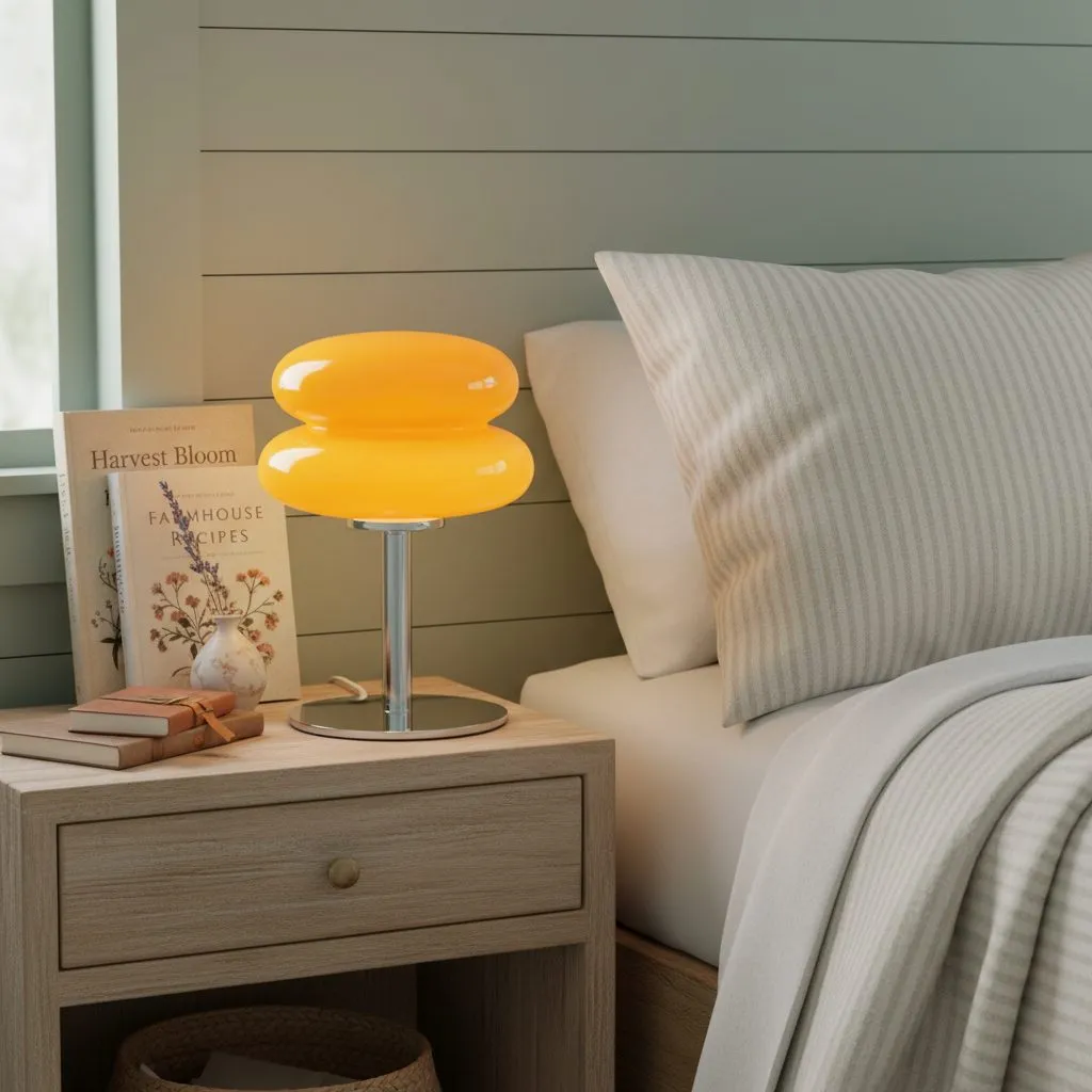 Marta Modern Bauhaus Glass Table Lamp