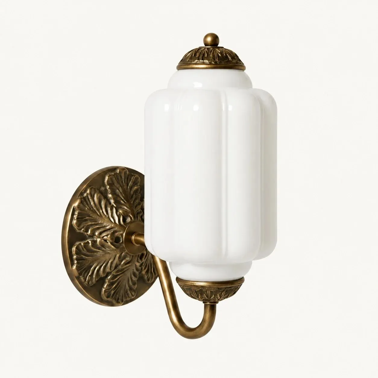 The Eloise Scallop Milk Glass Sconce Wall Light