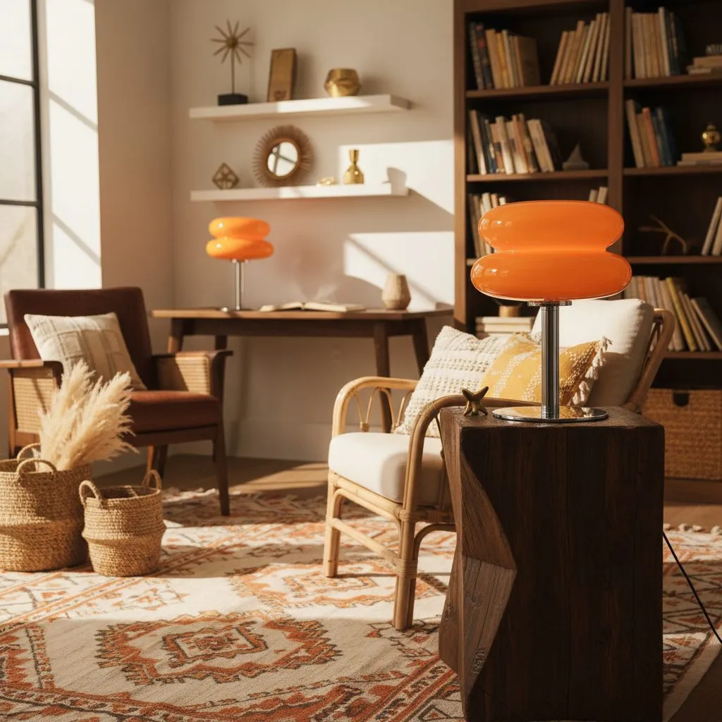 Marta Modern Bauhaus Glass Table Lamp