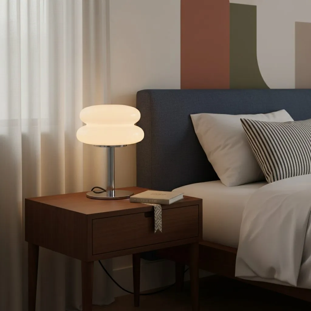 Marta Modern Bauhaus Glass Table Lamp