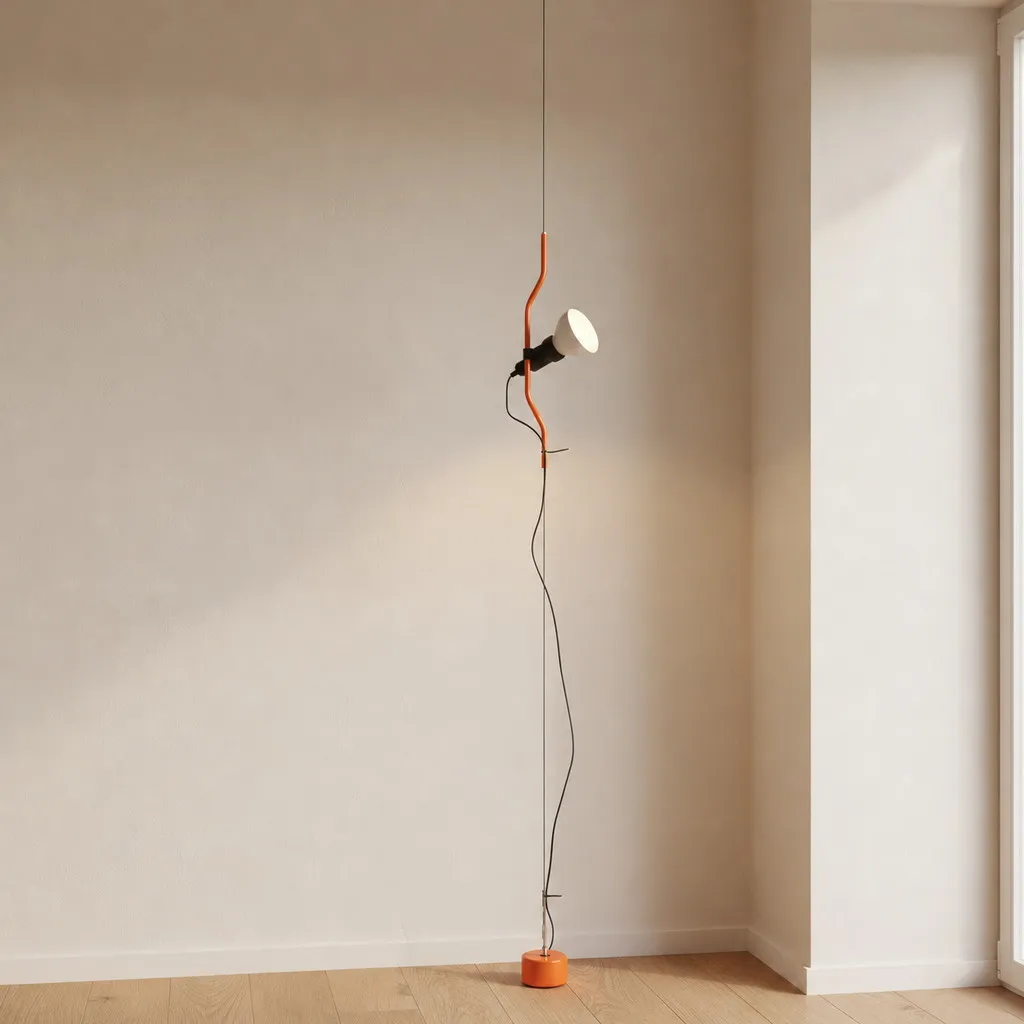 Multicolored Floor Lamp With Line
