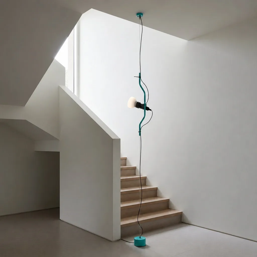 Multicolored Floor Lamp With Line