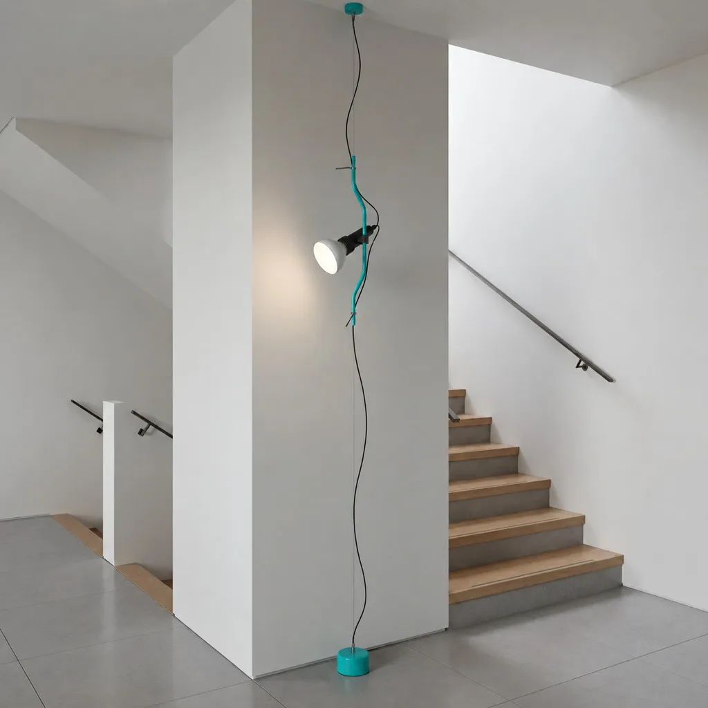 Multicolored Floor Lamp With Line
