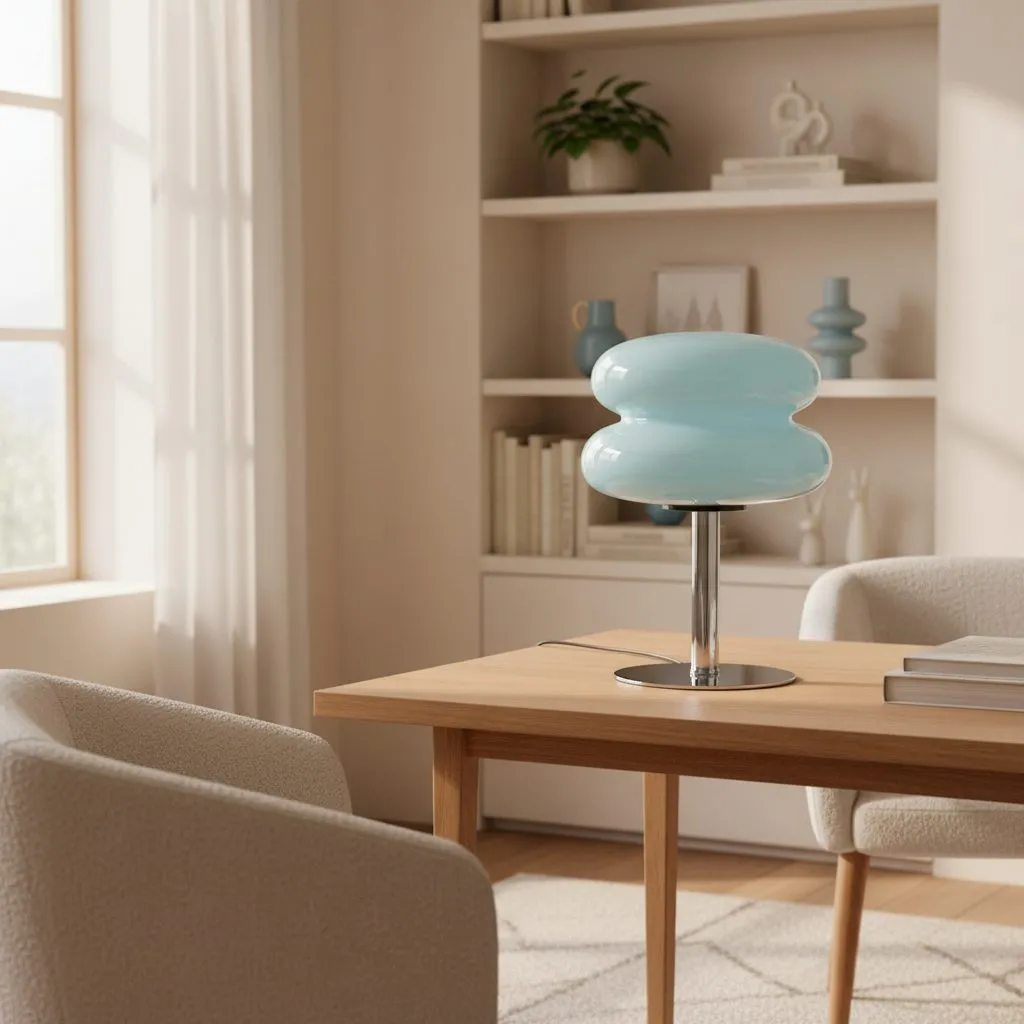 Marta Modern Bauhaus Glass Table Lamp