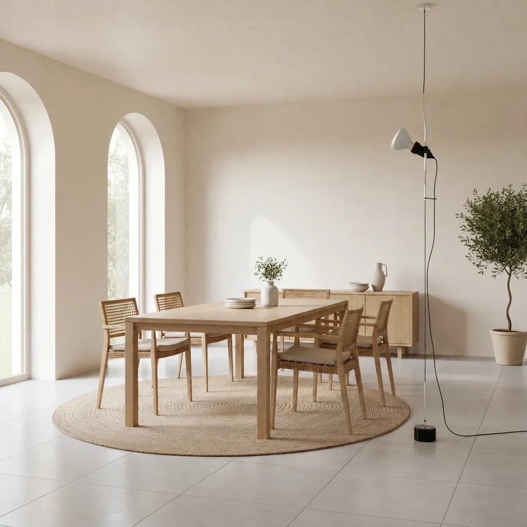 Multicolored Floor Lamp With Line