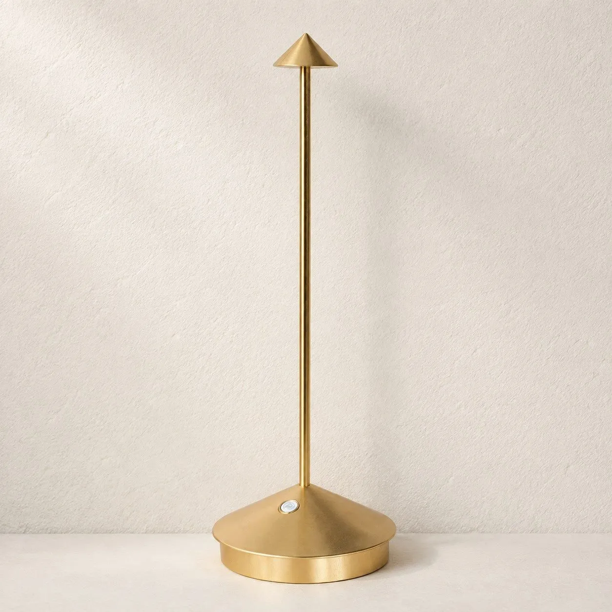 Lampe de table LED rechargeable, finition feuille d'or